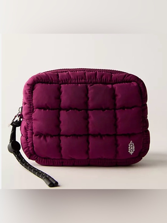 Free People Handbags - Free people Quilted Mini Case. NWT. Deep mulberry